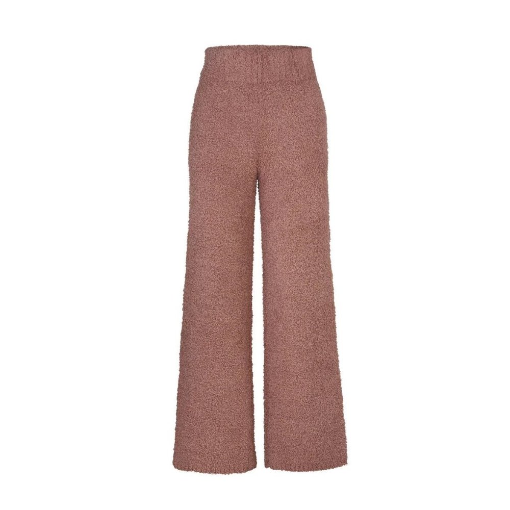 Skims Women's Rose Clay Polyester Blend Pull-On Straight Leg Cozy Knit Pants S/M
